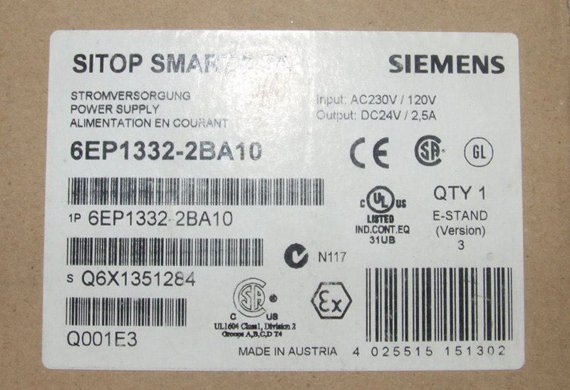 6EP1332-2BA10 SITOP SMART 24 V/2.5 A - Click Image to Close