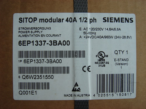 6EP1337-3BA00 SITOP MODULAR 24 V/40 A - Click Image to Close