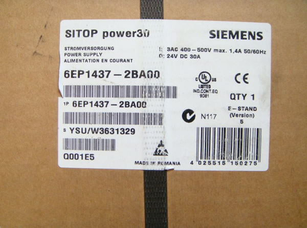 6EP1437-2BA00 SITOP POWER 24 V/30 A